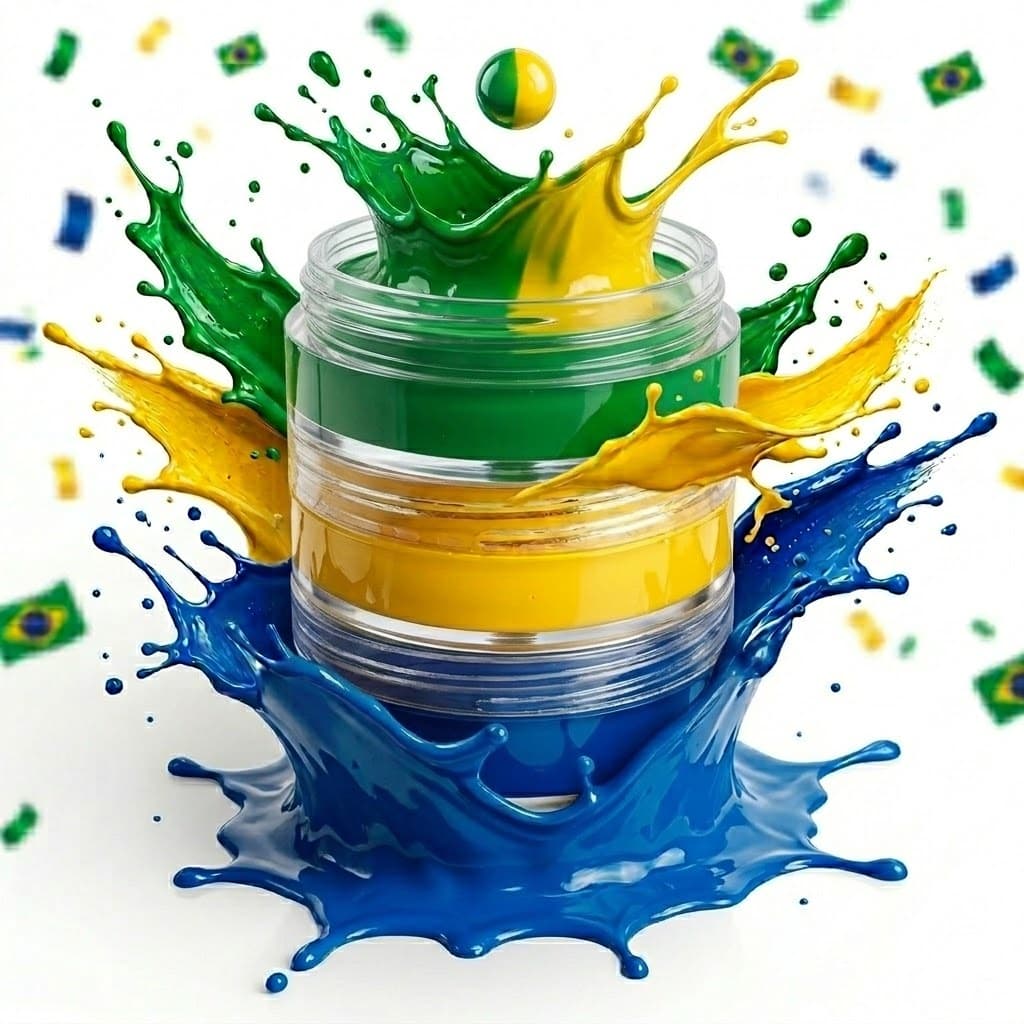 Tinta Pintura Facial Lavável 3 Cores Torcedor Seleção Brasil Copa Mundo Hexa Envio Ultra Rápido