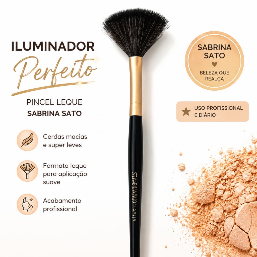 Pincel para Iluminador Sabrina Sato Acabamento Preciso