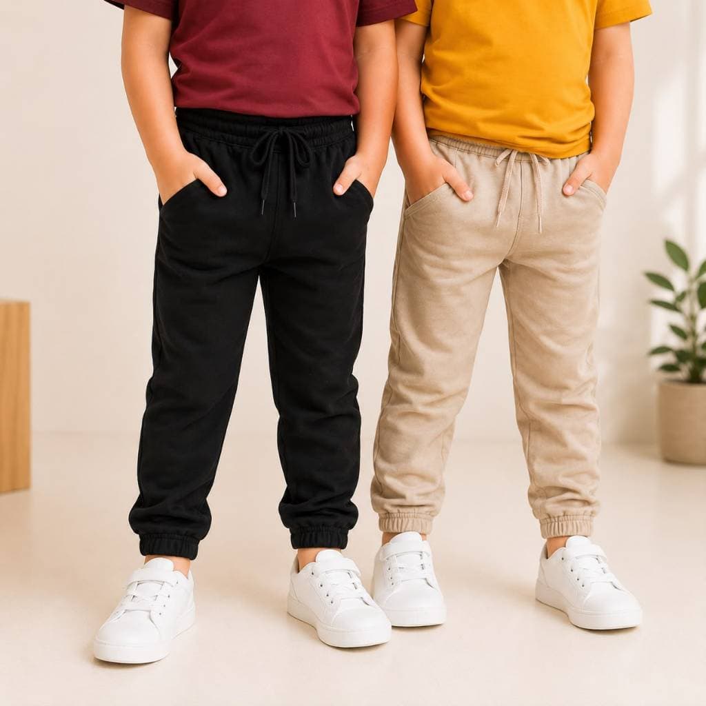Calça Jogger Infantil Juvenil  COMBO 2 PEÇAS Bolso, elastrico, sarja premium 4 ao 16