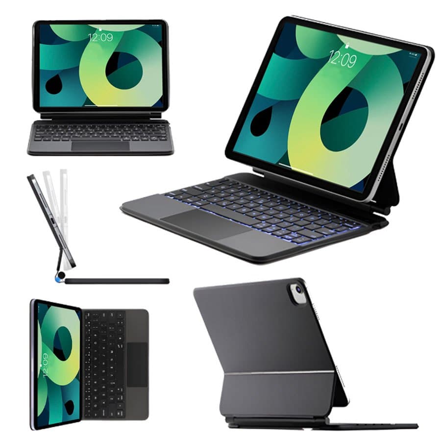 Capa para tablet com ABNT2 teclado luminoso Bluetooth , sem fio, magnético, para Samsung S7/S8/S9FE/S9/S10FE