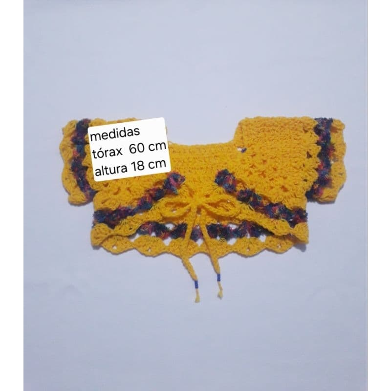 Colete Bolero Infantil de Crochê outono inverno