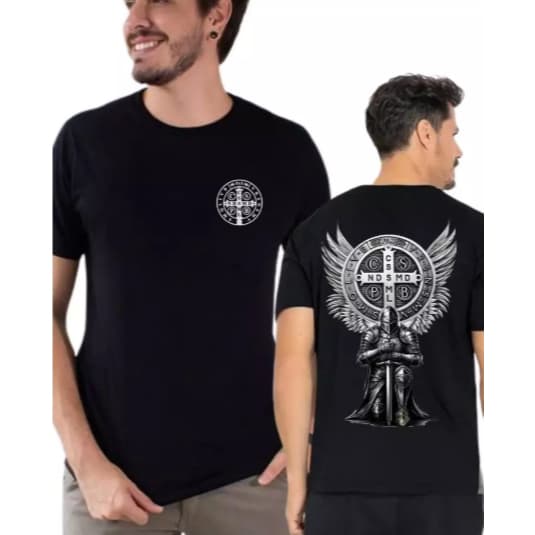 Camiseta CRUZ DE SÃO BENTO CAVALEIRO blusa camisa tshirt