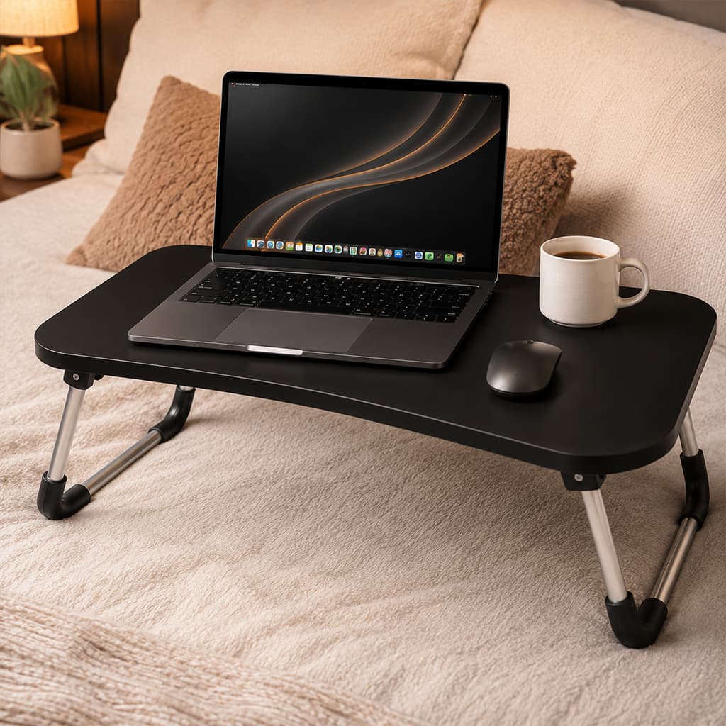 Mesa Portátil Dobrável Multiuso Para Notebook Veltrix Ajustável Home Office Estudo Preto