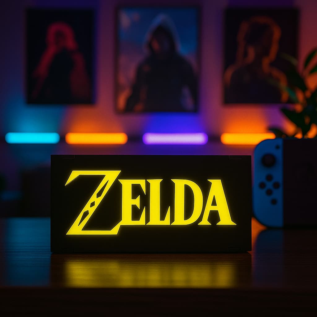 Luminária Gamer do Jogo The Legend of Zelda Para Presente Geek e Setup Gamer Com Led