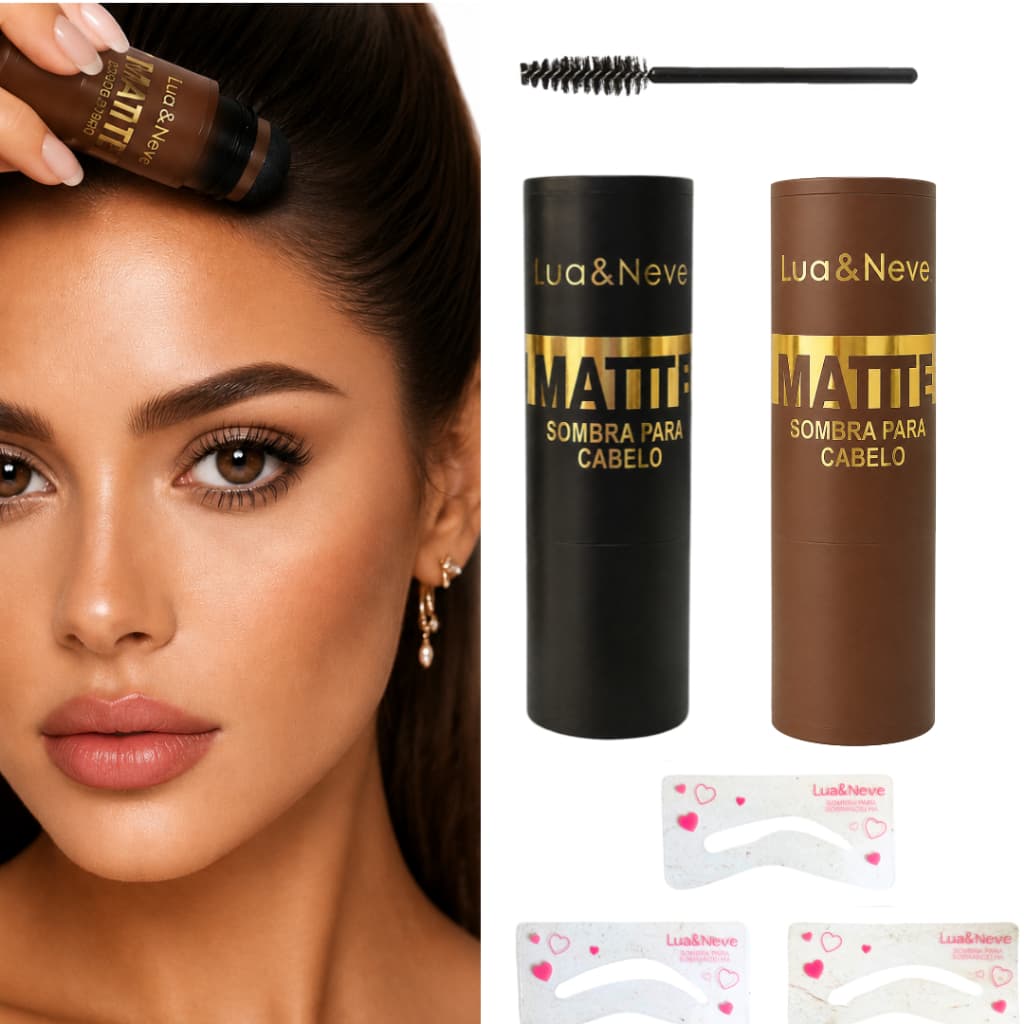 Carimbo de Cabelo Maquiagem Sombra Capilar para Homens Mulheres Cobre Falhas, Calvice, Sobrancelha Entrada Preenchimento