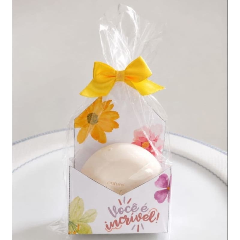 Presente Sabonete Natura Decorado | Lembrancinha | Mimo para Presente | Aniversário | Dia das Mães | Brinde Corporativo
