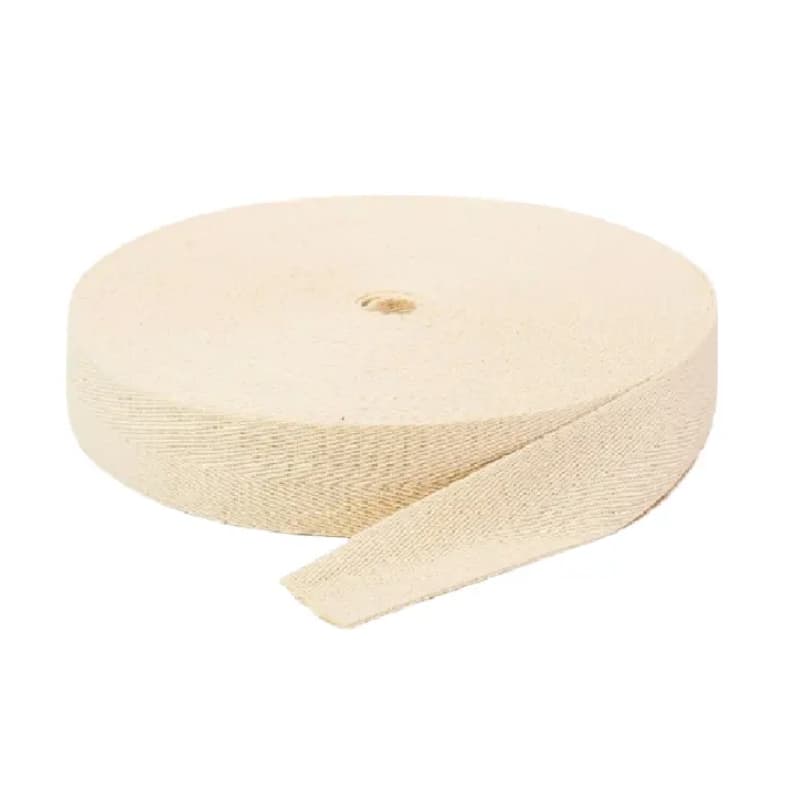 10 Mts Cadarço Sarjado Cru Em Algodão 10 Mm - 1 Cm -