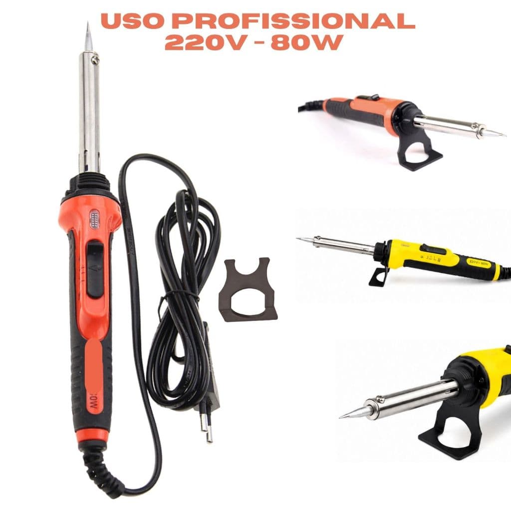 Ferro de Solda 80W 220V Profissional com Regulador de Temperatura