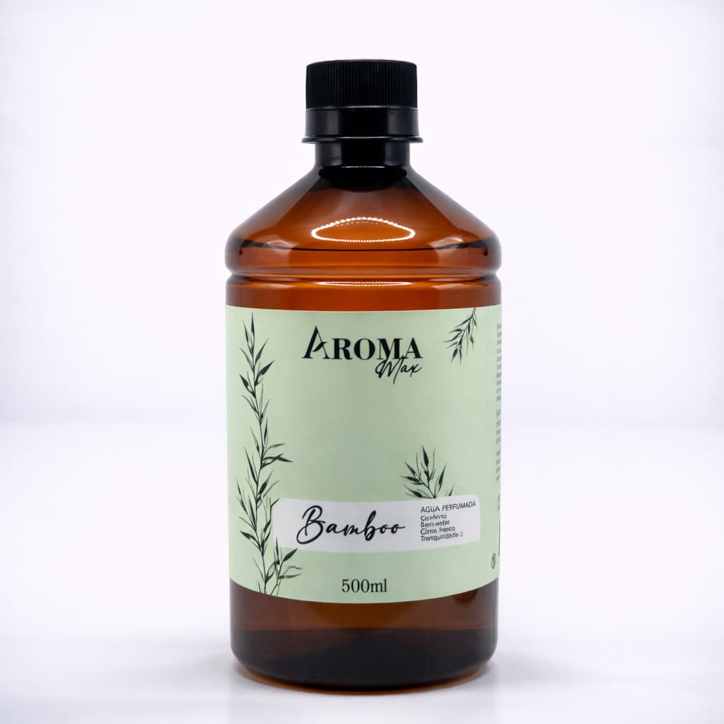 Água Perfumada Bamboo 500ml Aroma Refrescante para Lençóis, Roupas, Tecidos e Ambientes Aroma Max