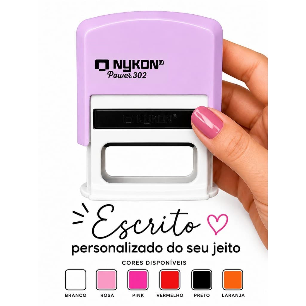 Carimbo Automático Personalizado com seus dados logo médico professora visto profissional nykon 302
