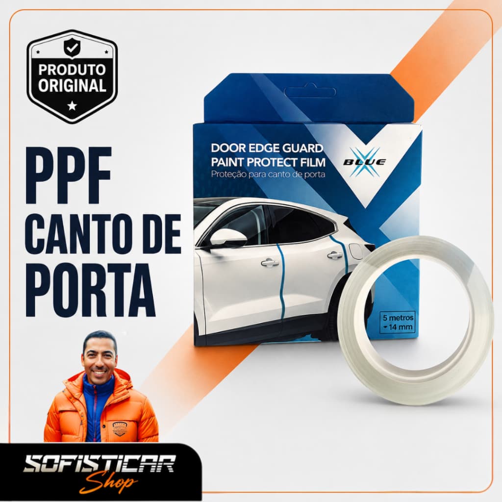 PPF Blue X canto de porta quina de porta protetor de porta de carro película automotiva estética automotiva
