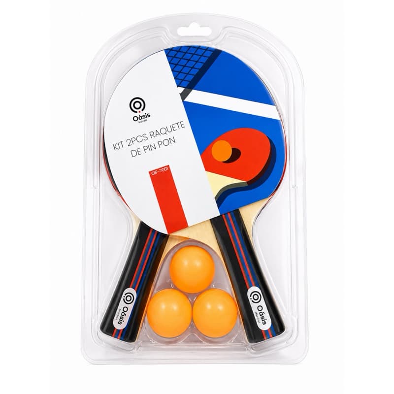 Kit Raquetes de Ping Pong com 2 Raquetes e 3 Bolinhas | Jogo de Tênis de Mesa