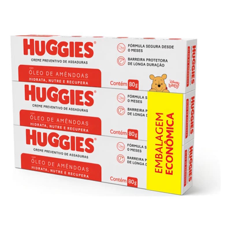 KIT 3 UNIDADES 80G CREME PREVENTIVO ASSADURA HUGGIES Val. 2028