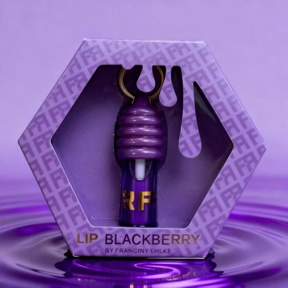 Gloss Labial Roxo Brilho Espelhado Intenso Hidratação Não Gruda 15ml 1 Unidade Blackberry