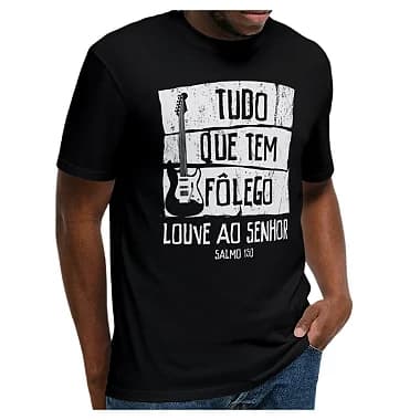 Camiseta para Músico Cristão Gospel Evangélica Ministério de Louvor