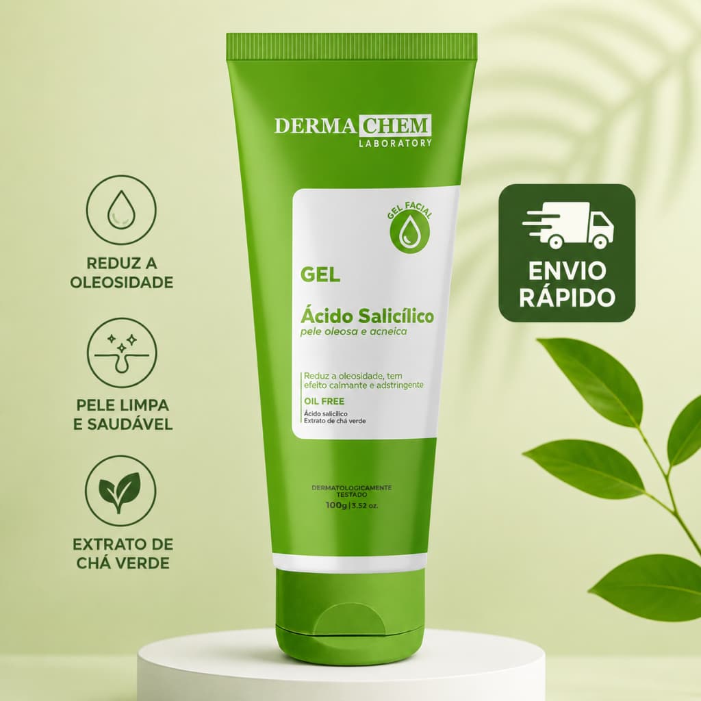 Dermachem Gel Facial Antioleosidade 100g - Controle Oleosidade e Refrescância