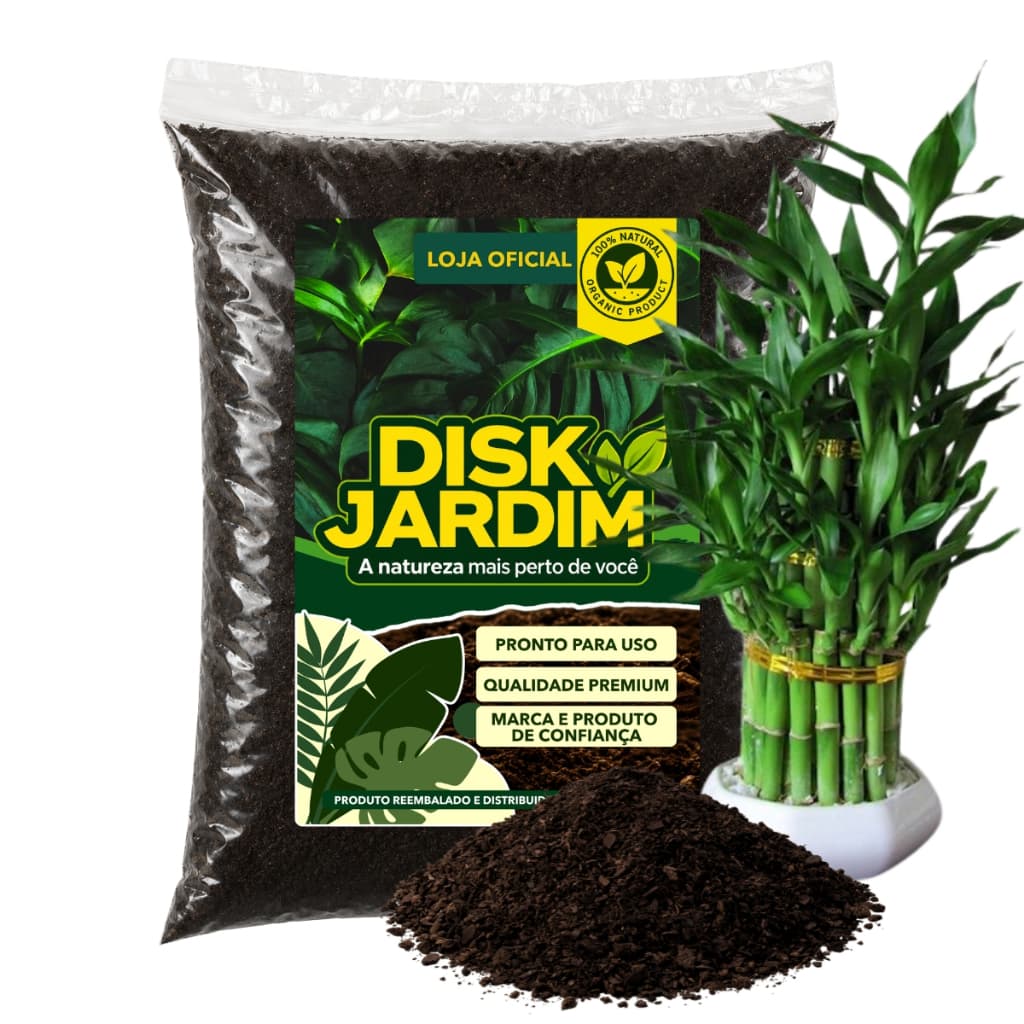 Terra Vegetal Adubada para Bambu da sorte Pronto Para Uso Jardim 2kg/5kg/10kg/20kg