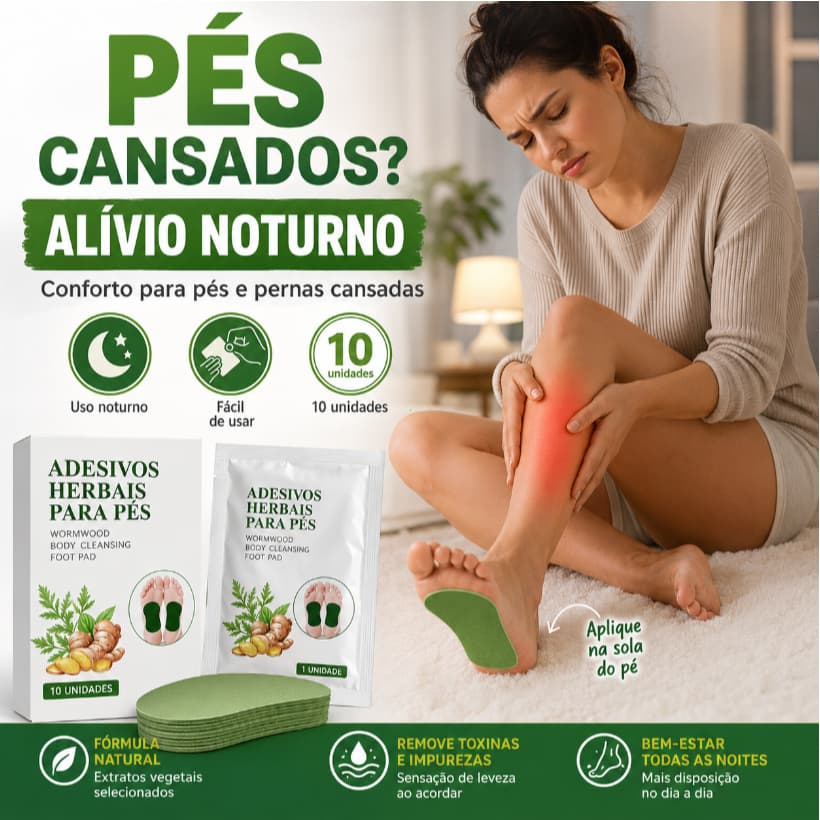 Entrega em até 3 dias! Adesivo Detox Para os Pés que ajuda a aliviar dores e cansaço nas pernas
