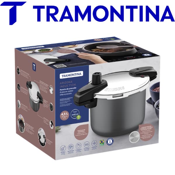 Panela de Pressão Tramontina Arizona 4,5L Induction Revestimento Starflon Max