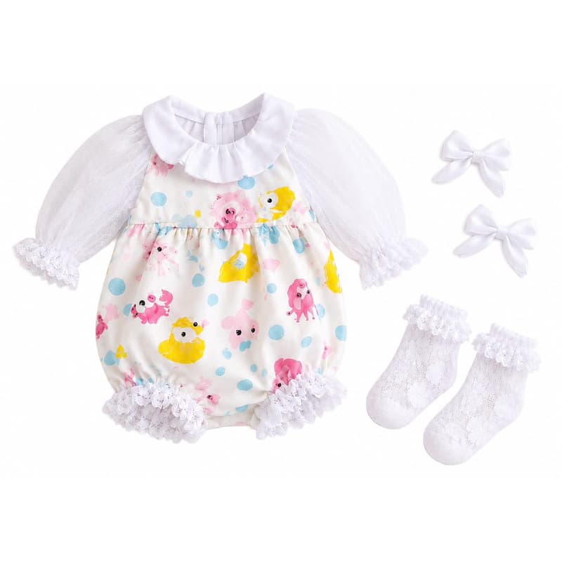 Roupa kit Bebê Reborn veste Boneca de 30 a 34 cm Roupinha Menina sereia + lacinhos + meia