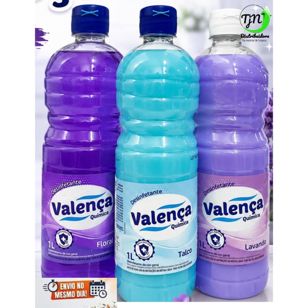 Desinfetante Valença 1L Limpa, Perfuma e Desinfeta