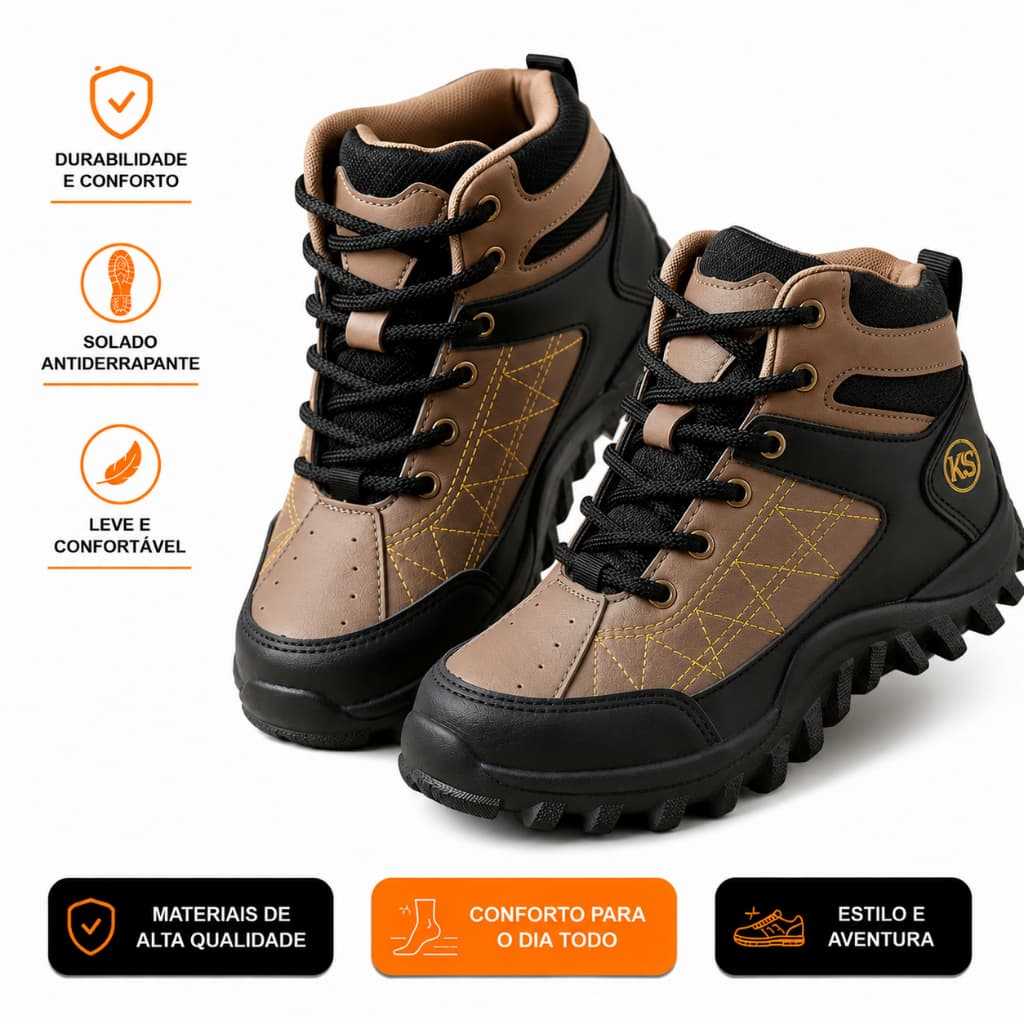 Botinha Infantil Adventure  Escoteiro leve e  Antiderrapante
