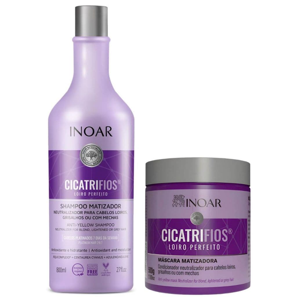 KIT INOAR SHAMPOO 800ML + MASCARA 500G LOIRO PERFEITO