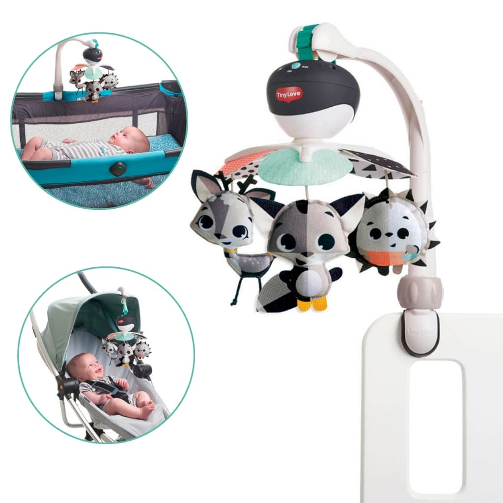 Móbile para Berço e Carrinho Musical com Bichinhos Móbile Take Along Tiny Love