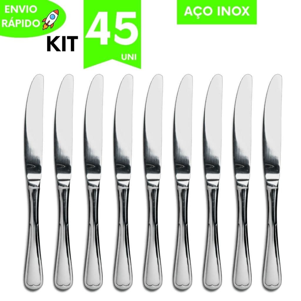 Kit Utensílios de Cozinha Talheres Facas Aço Inox Pousadas Restaurantes Buffet Casamentos Doceiras Padarias