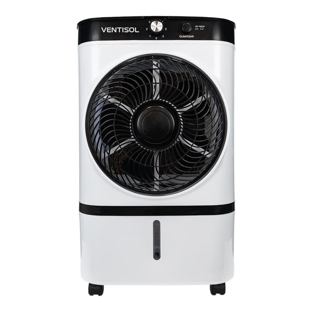 Climatizador de Ar Ventisol CLI09 9L 65W Branco e Preto 3 em 1 Silencioso Original