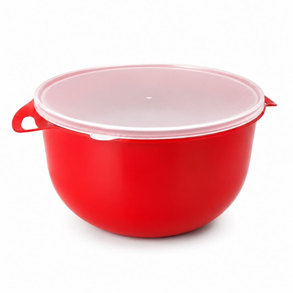 Pote Redondo 6,5 Litros Alimentos Tampa transparente - Vermelho