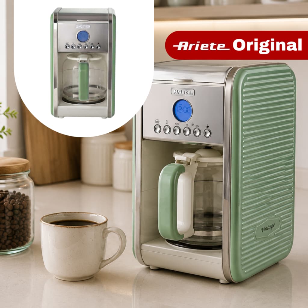 Cafeteira Programável e Com Filtro 220V 900W Vintage Verde - Ariete Original