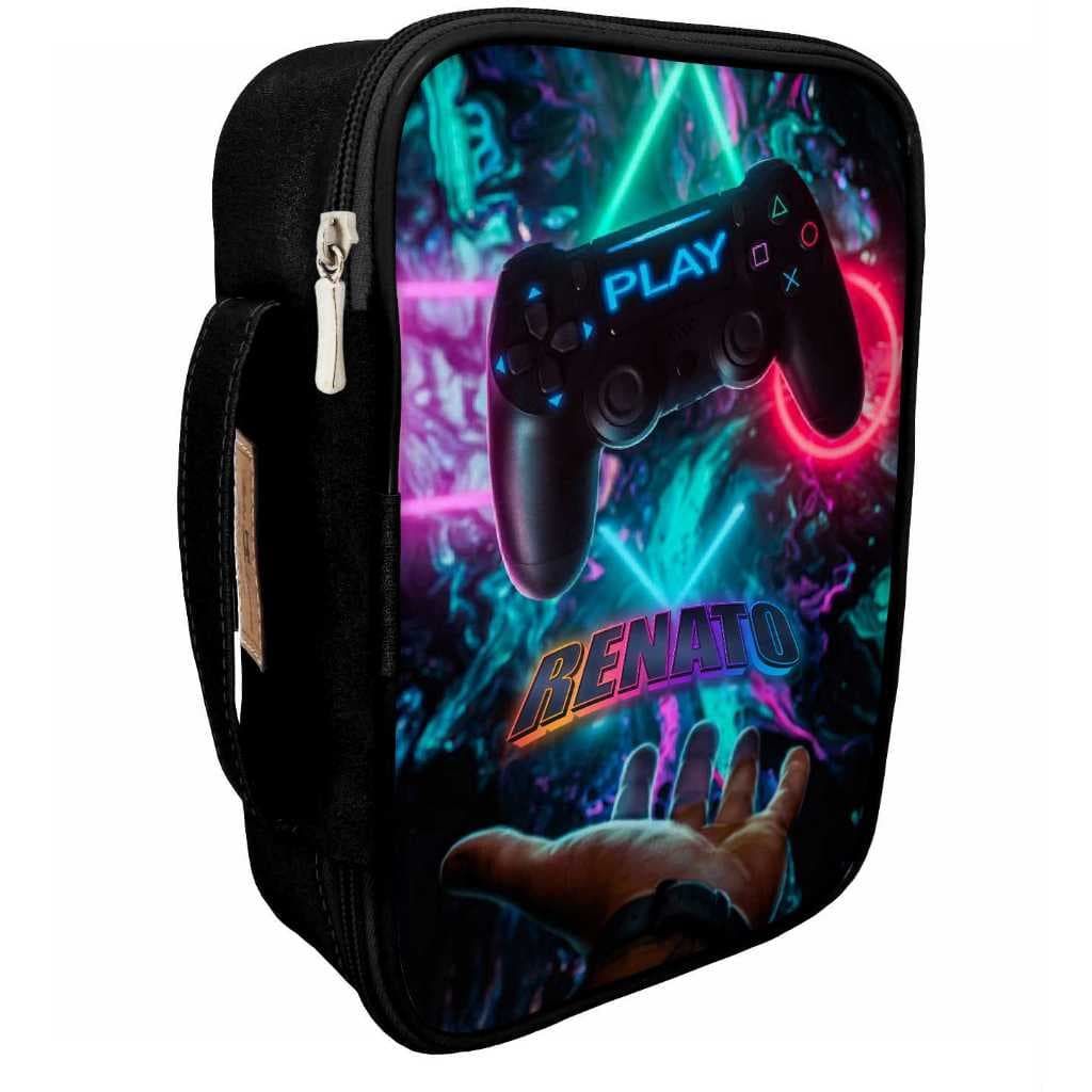 Estojo 100 pens box grande escolar personalizado games jogos hacker caveira organizador canetas