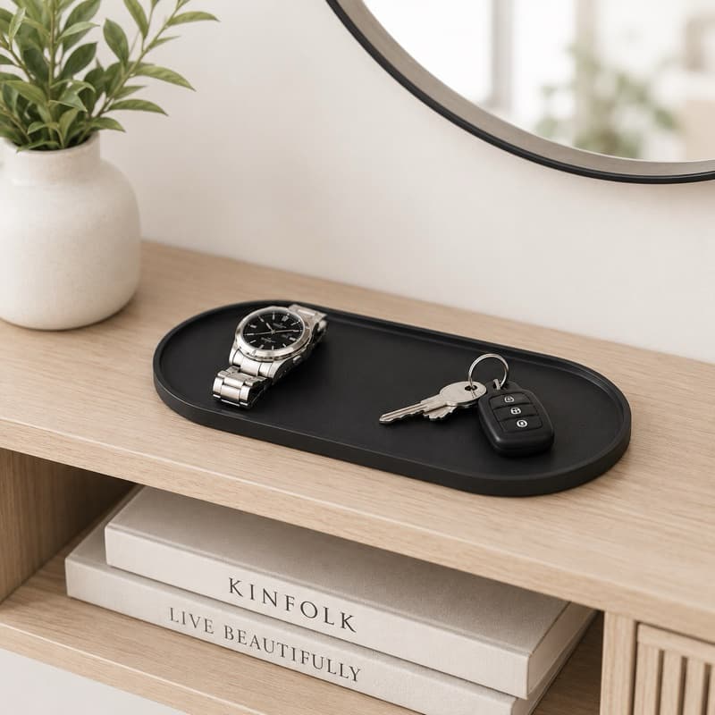 Porta Treco Minimalista Organizador de Mesa para Chaves Relógio Clips Canetas Objetos Decorativo