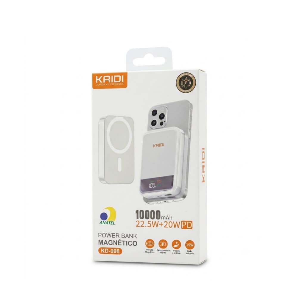 Carregador Portatil Kaidi KD-998 Power Bank Carga Rapida Original