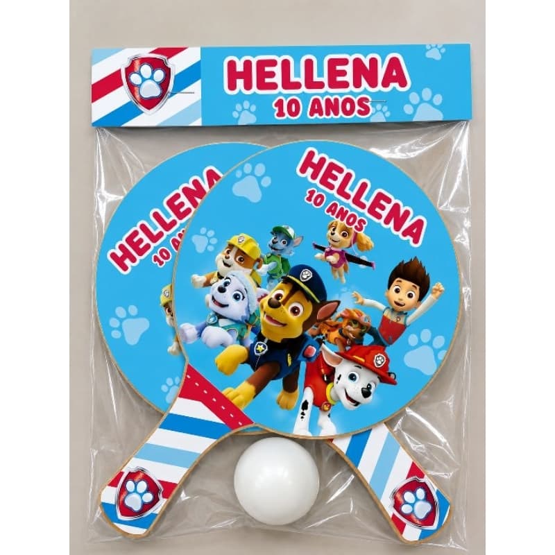 Kit 60 Pares Raquetes de ping pong Lembrancinha personalizada Festa Infatil