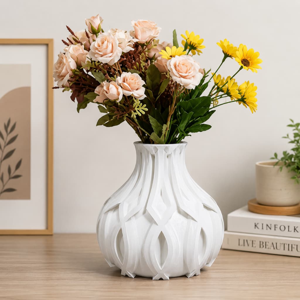 Vaso Decorativo Moderno Linseshort Vaso Minimalista para Sala Quarto Escritório Mesa Aparador e Decoração