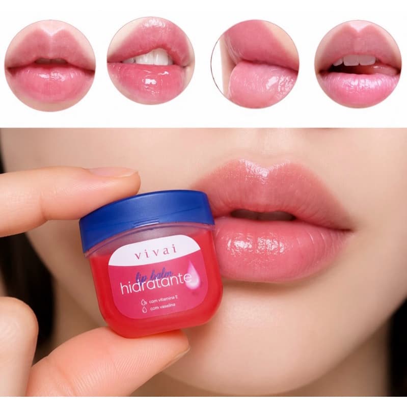 Lip Balm Hidratante Vivai - Vaselina e Vitamina E