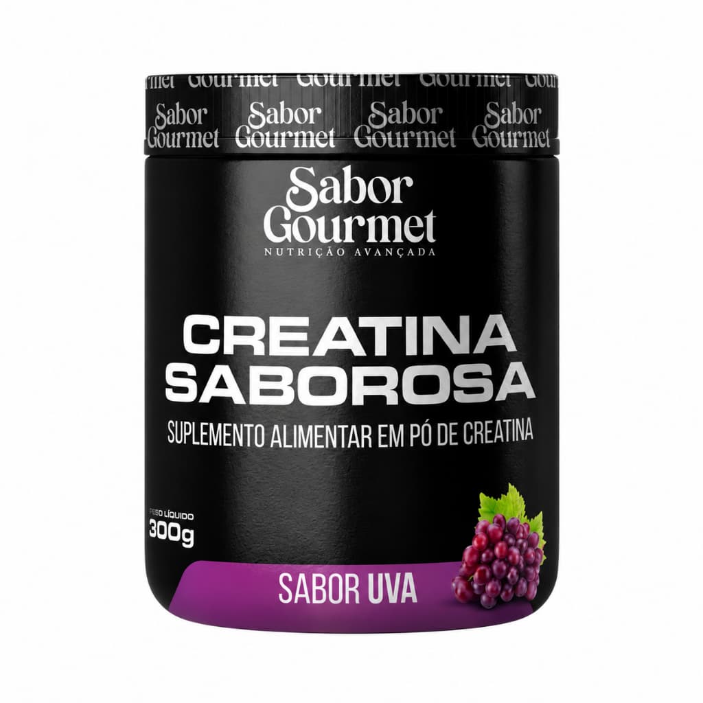 Creatina Saborosa 300 Gramas Uva Sabor Gourmet Nutrição Avançada
