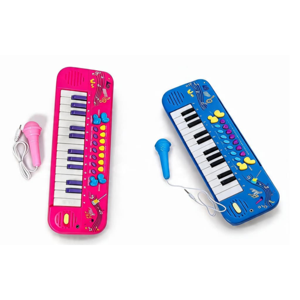 Teclado Musical Infantil 32 Teclas com Microfone Som e Ritmos Brinquedo Educativo para Crianças