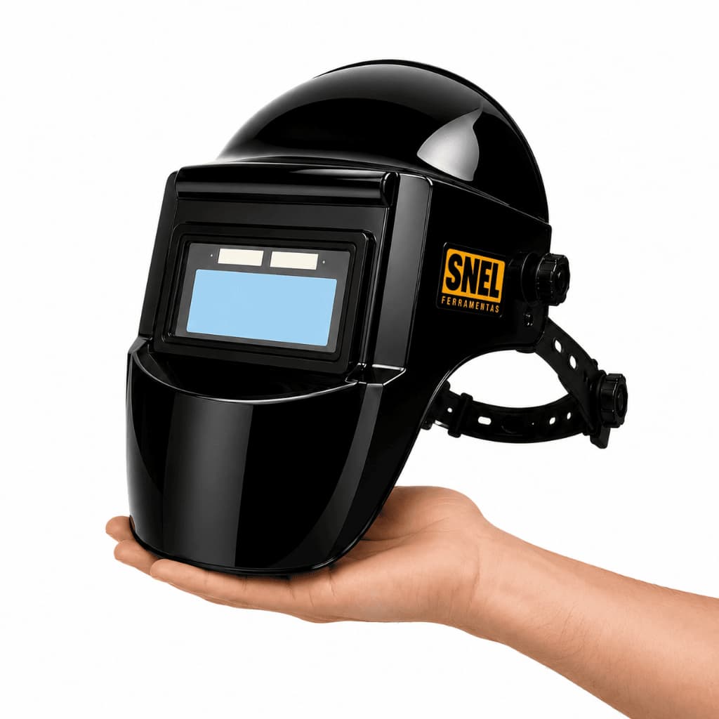 Máscara de Solda Automática SN68 Lente Azul Escurecimento Automático Solar SNEL Ferramentas
