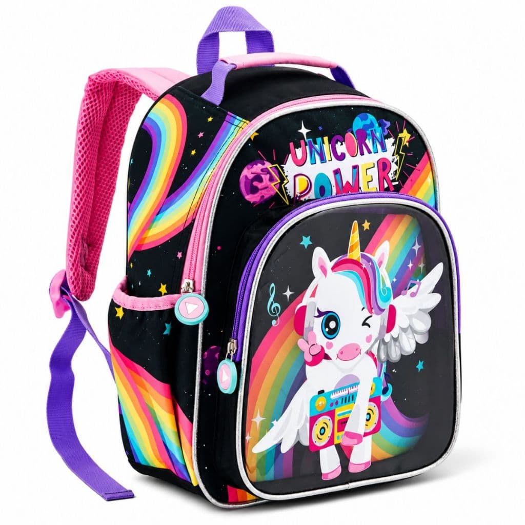 Mochila Escolar Costas Infantil Unicornio Grande Reforçada