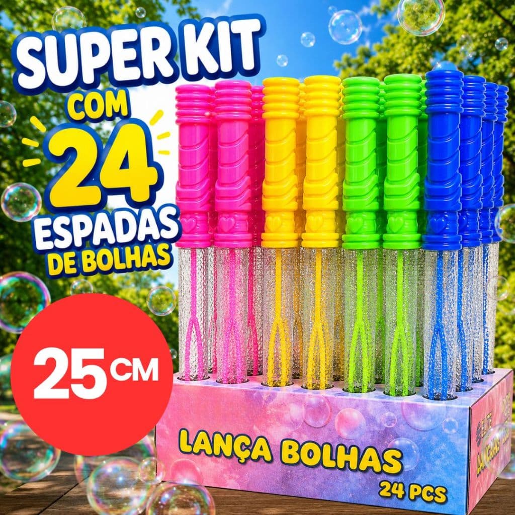Kit 24 Bolha De Sabão Para kit Festa Lembracinha De Aniversario Infantil Prenda Bolinhas de Sabão Gigante Espada Bolha