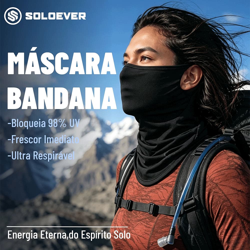 SOLOEVER Máscara Meia Face Ciclismo Balaclava Proteção UV Esporte Bike Moto Corrida Ao Ar Livre