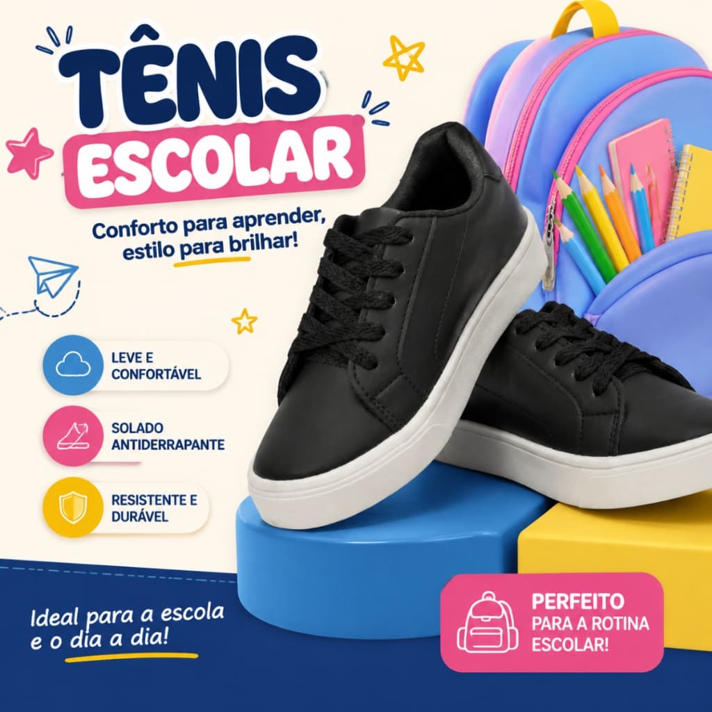 Sapato Infantil Masculino Moderno Leve Para Criança Usar No Dia A Dia