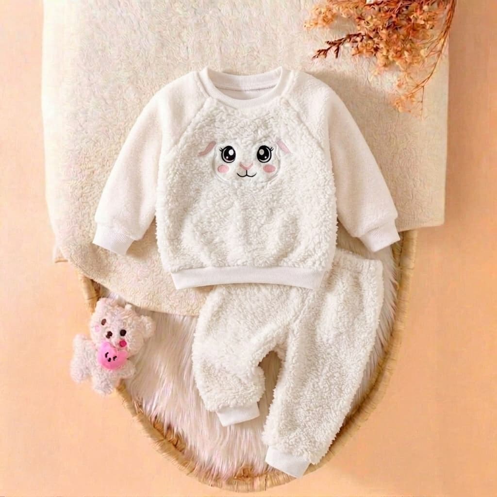 Conjunto De Frio em Fleece Bichinhos Bordado Menino Menina Unissex Inverno Outono