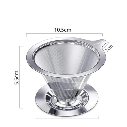 Coador Café Inox 600 Grades De Filtro Reutilizável Grande Sem Uso De Papel Pronta Entrega