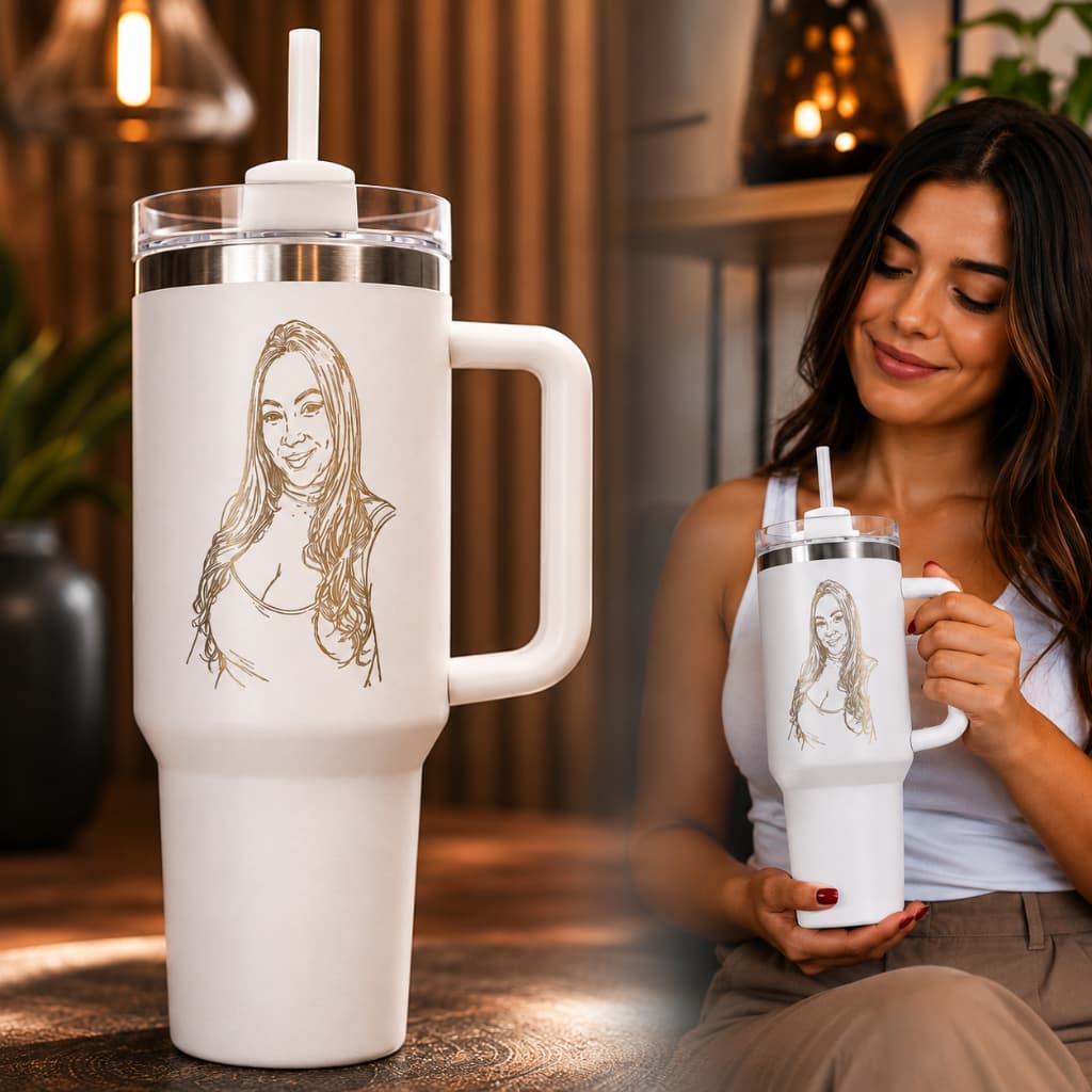 Copão Térmico Personalizado 1,2L com Canudo e Tampa Inox Gravação a Laser