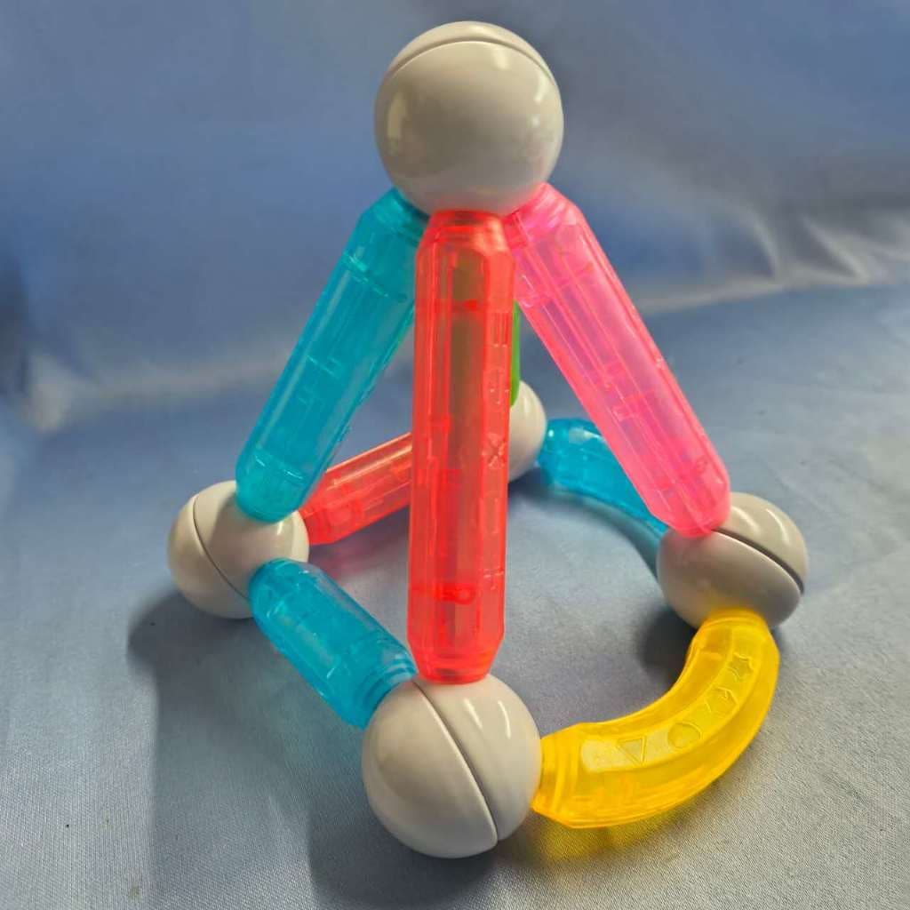 Bastões Magnéticos Transparentes Brinquedo Educativo STEM Blocos de Montagem 3D para Crianças 3+ Desenvolvimento Motor