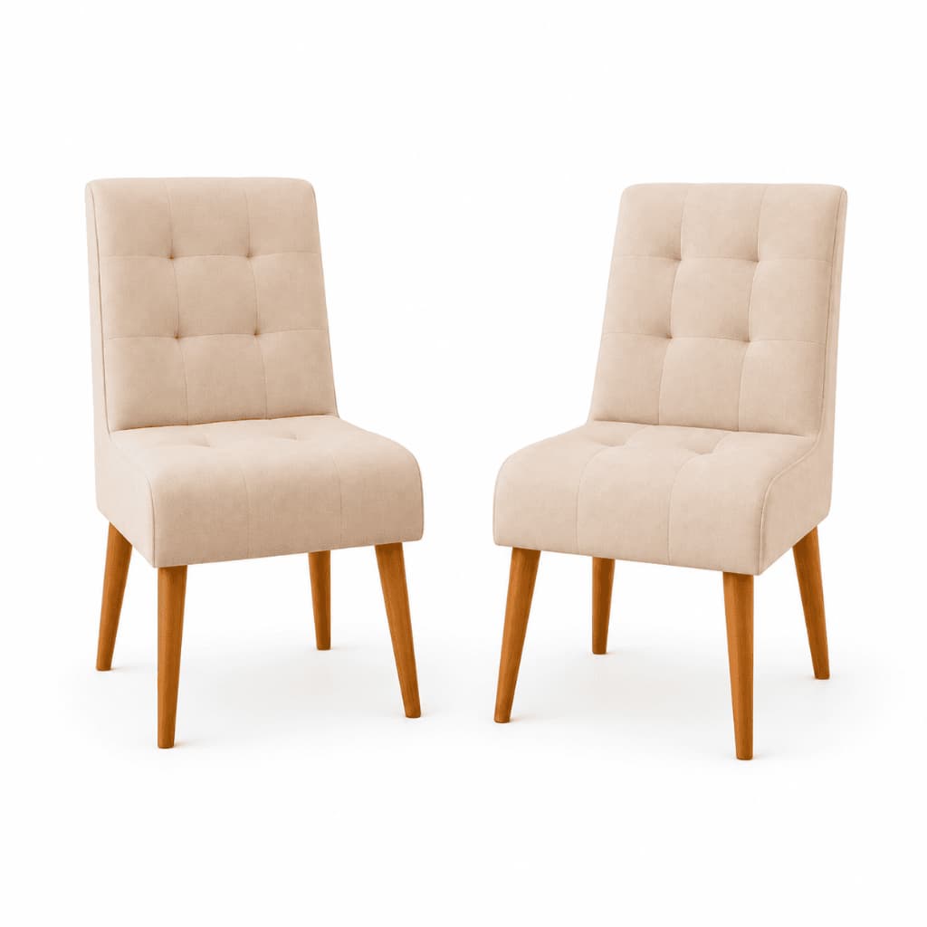 Kit com Cadeiras Sofia Decorativas Confortáveis para Sala de Jantar